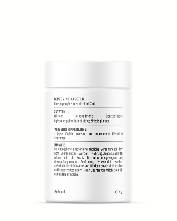 Zink Kapseln - 180 Stück